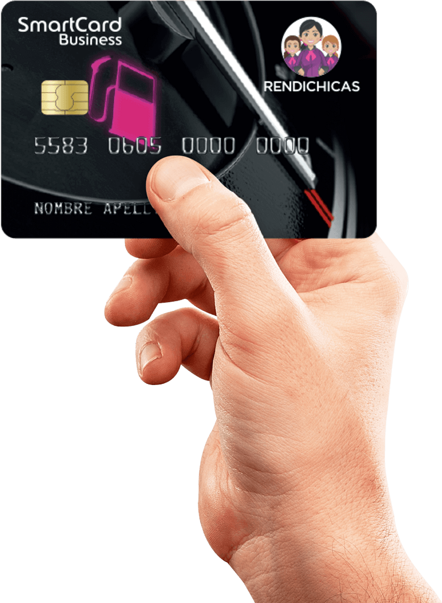 mano sosteniendo tarjeta SmartCard Bussiness